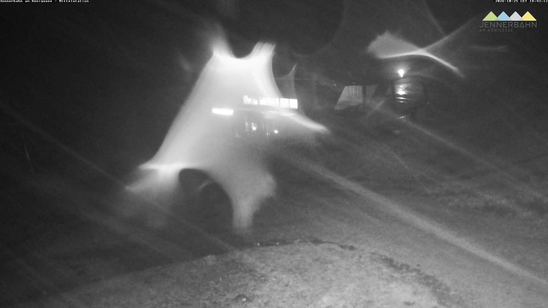 Archived image Webcam Lake Königssee: Jenner Mountain Mid Station