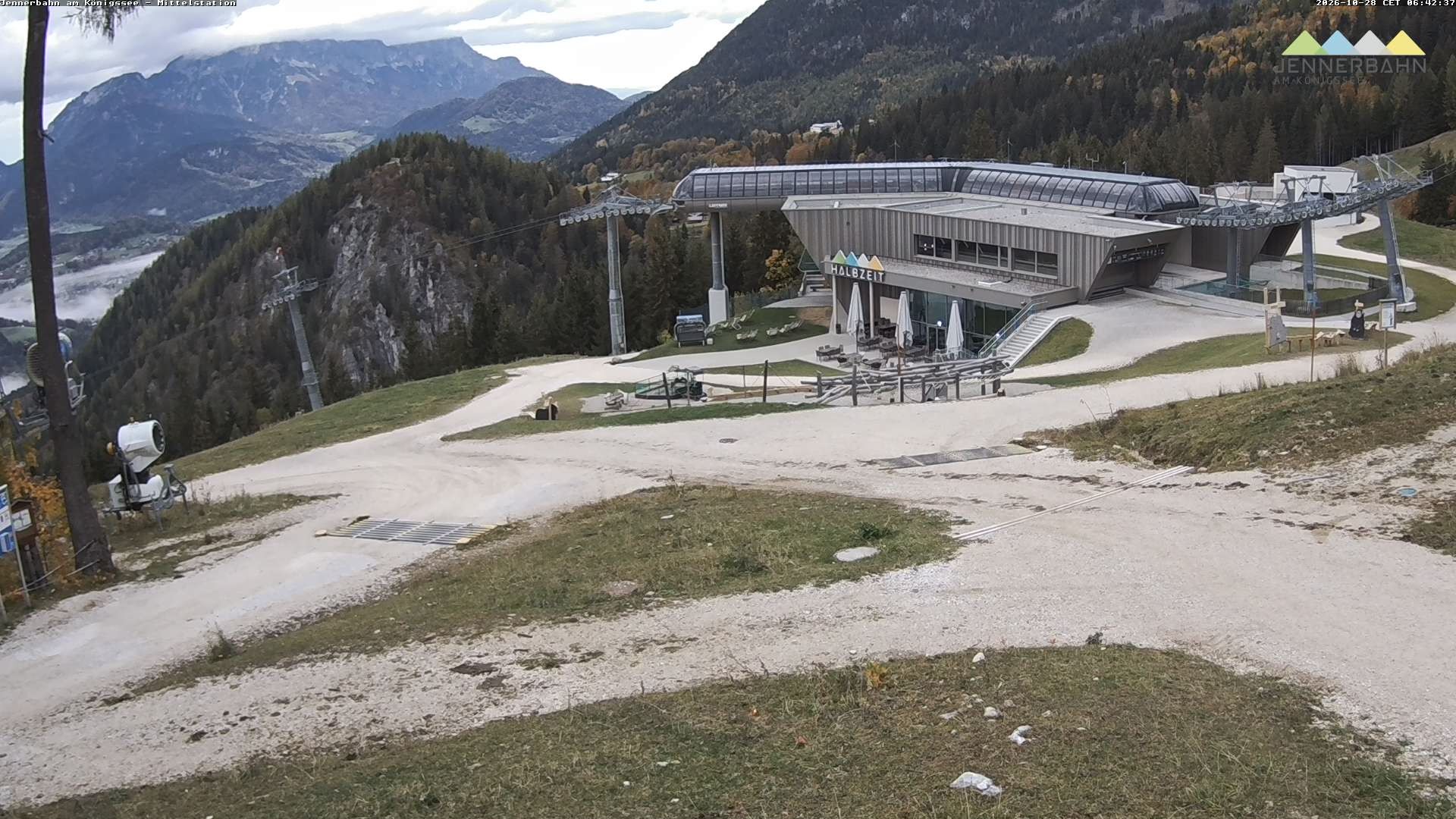 Archiv Foto Webcam Königssee: Jennerbahn Mittelstation