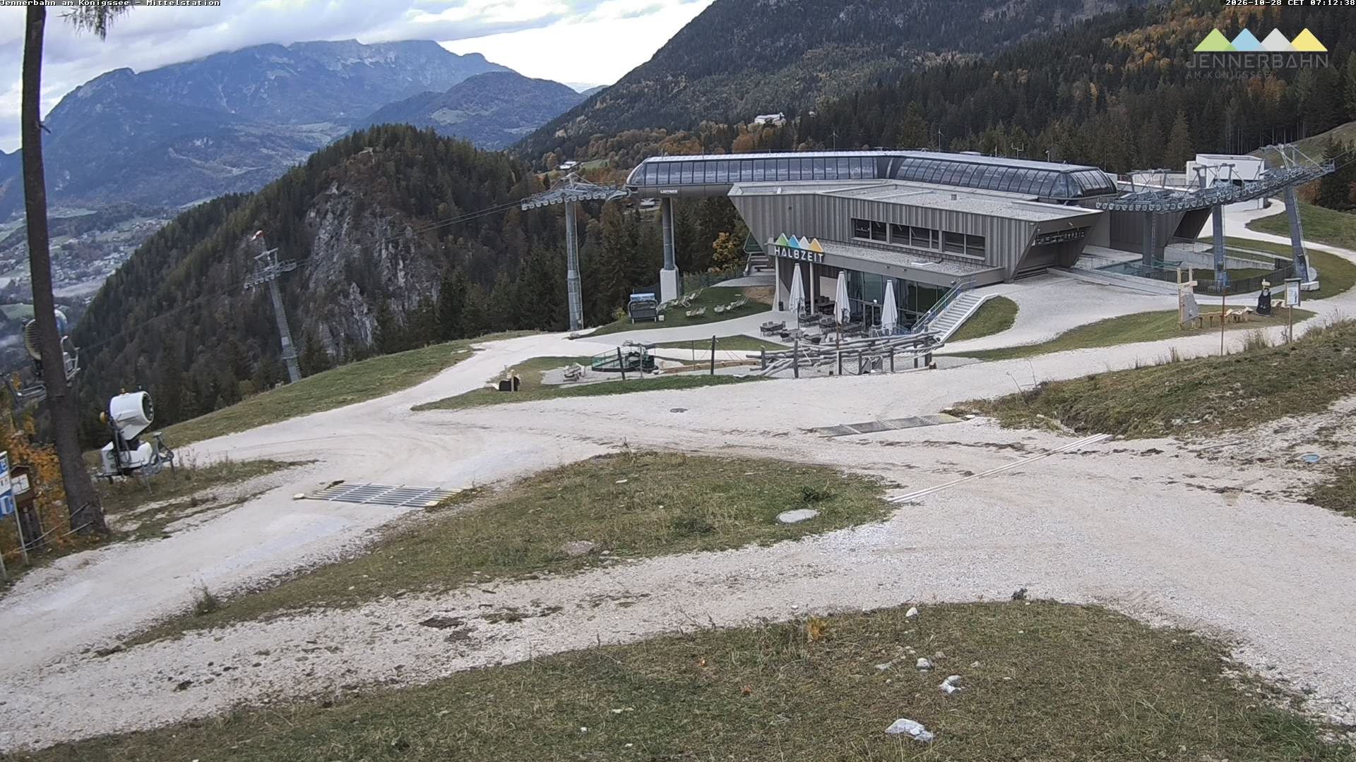 Archiv Foto Webcam Königssee: Jennerbahn Mittelstation