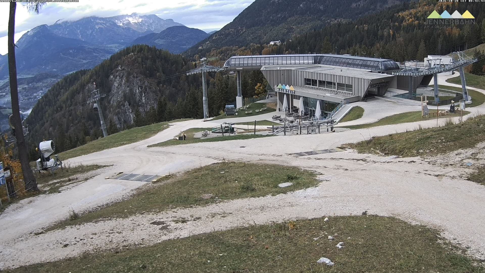 Archiv Foto Webcam Königssee: Jennerbahn Mittelstation