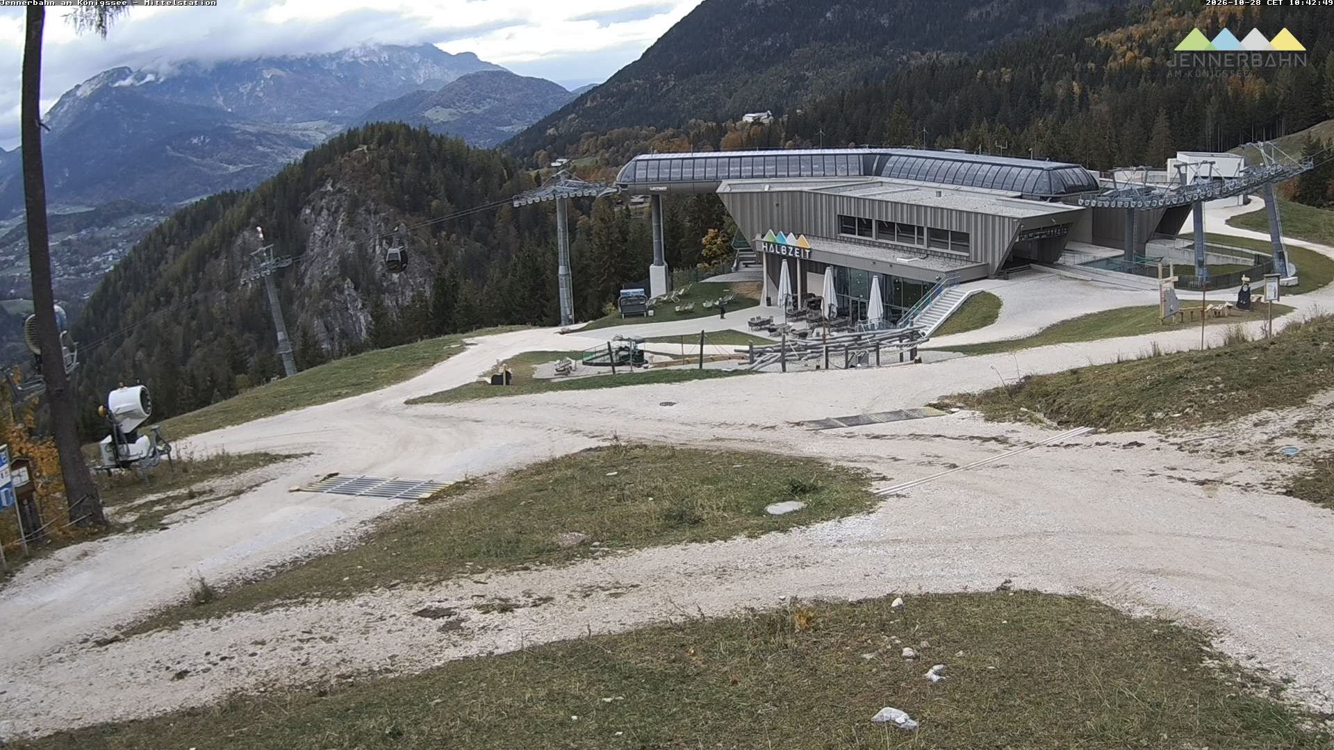 Archiv Foto Webcam Königssee: Jennerbahn Mittelstation