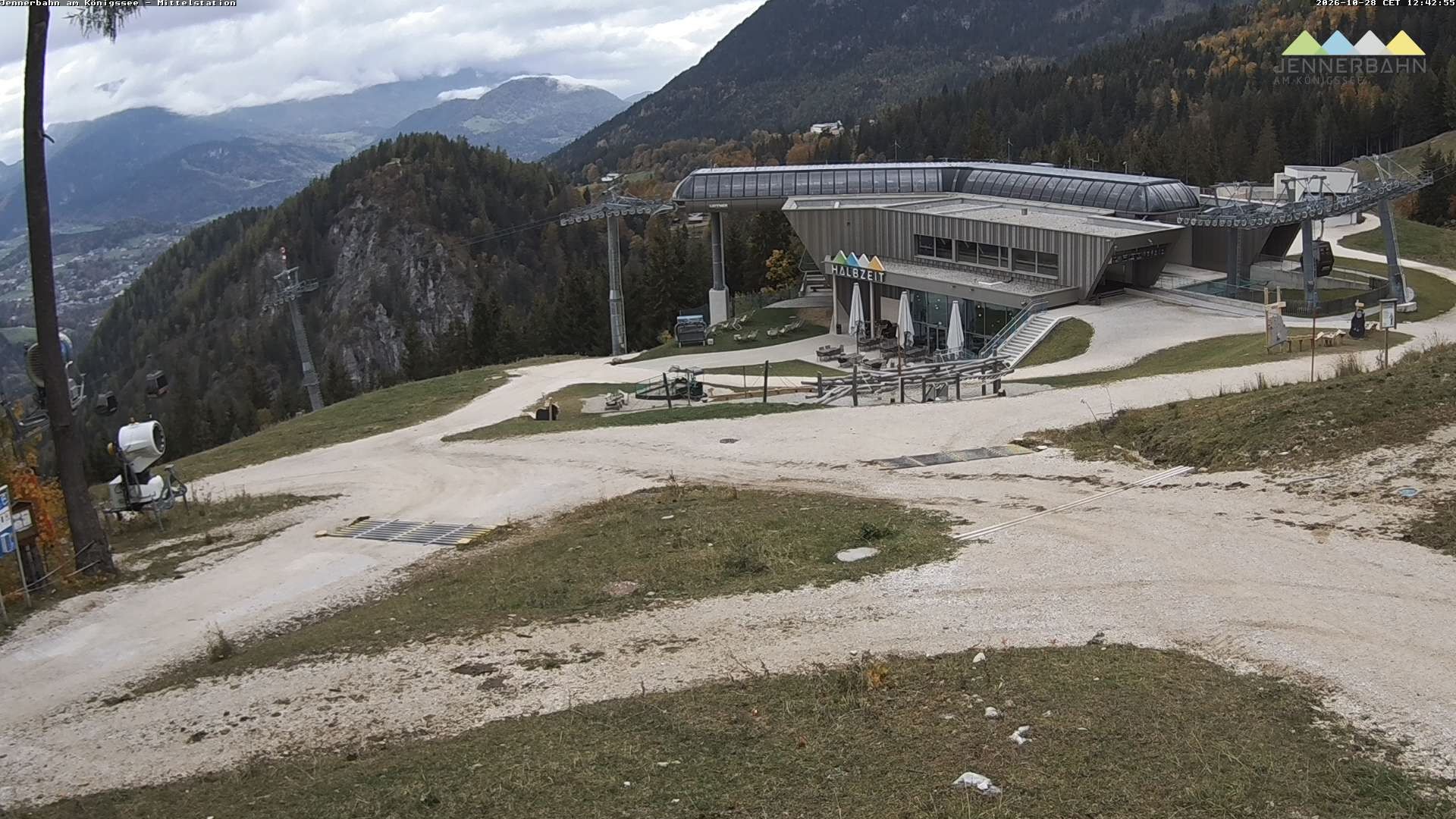 Archiv Foto Webcam Königssee: Jennerbahn Mittelstation
