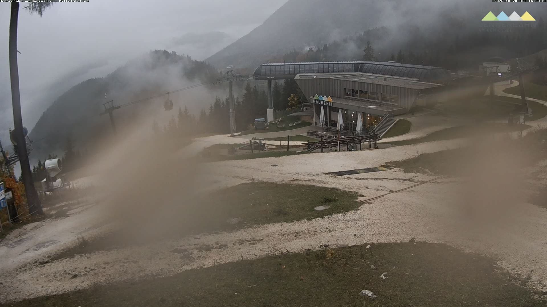 Archiv Foto Webcam Königssee: Jennerbahn Mittelstation