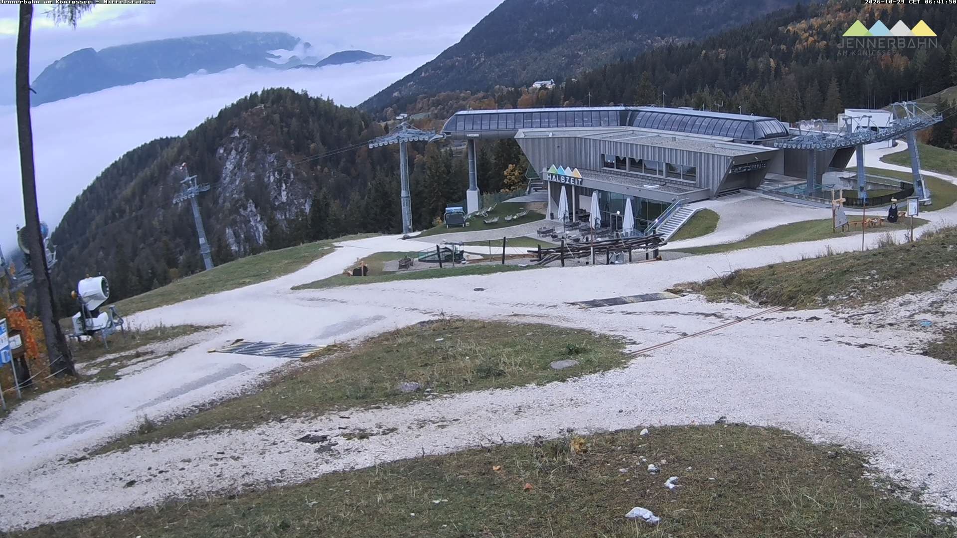 Archiv Foto Webcam Königssee: Jennerbahn Mittelstation