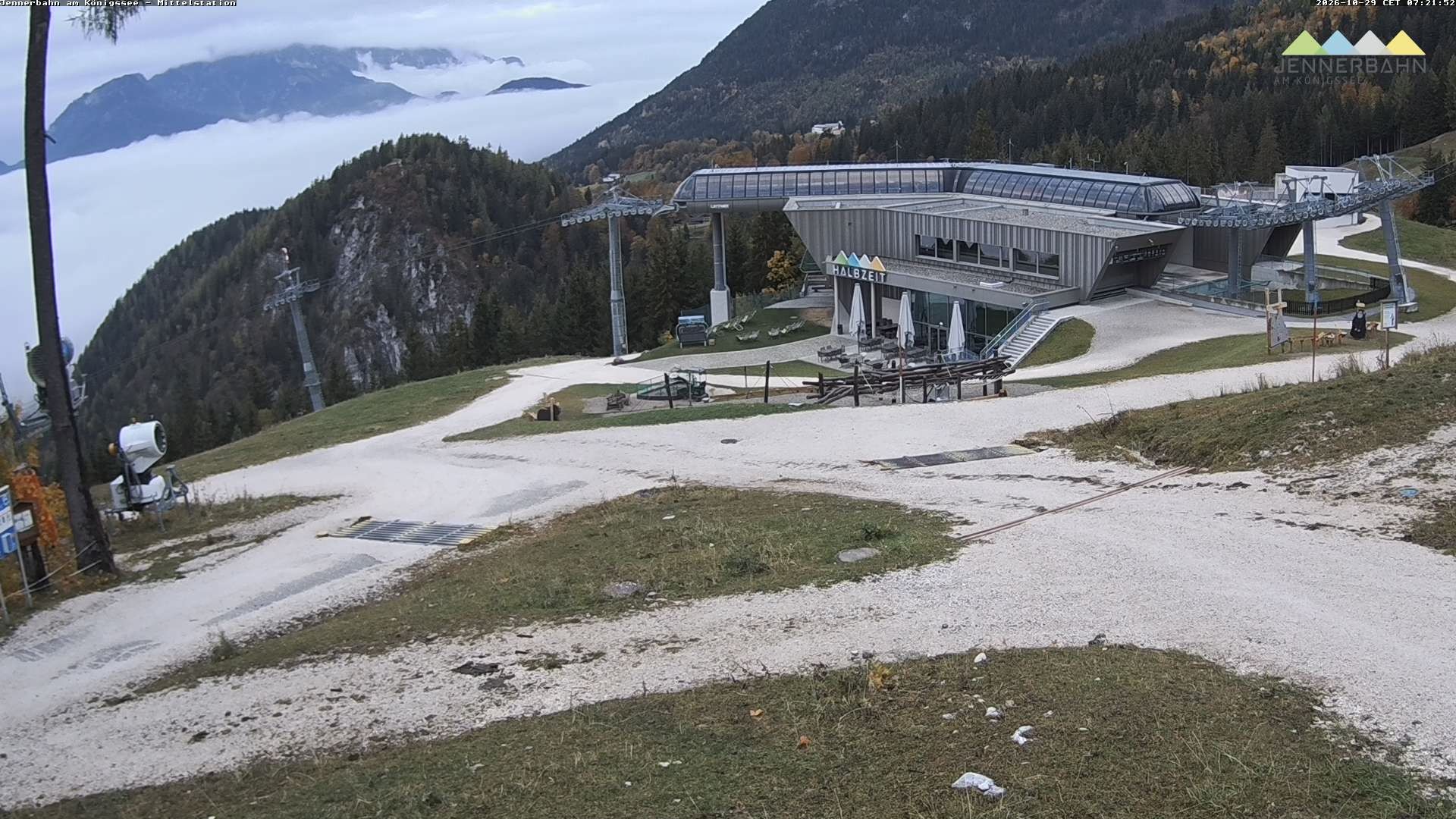 Archiv Foto Webcam Königssee: Jennerbahn Mittelstation