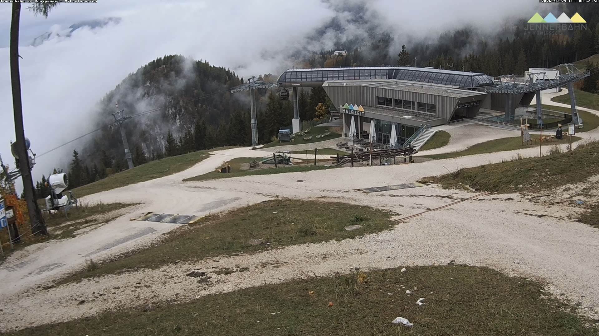 Archiv Foto Webcam Königssee: Jennerbahn Mittelstation