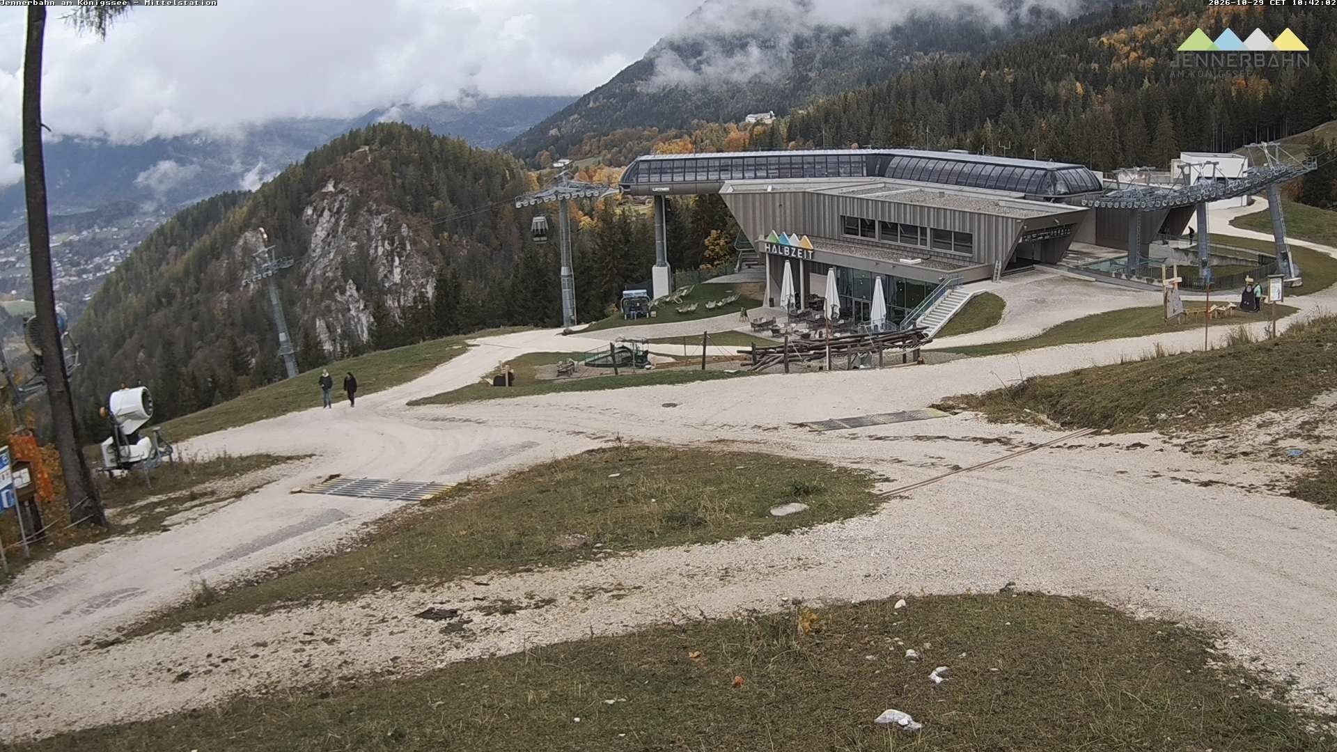 Archiv Foto Webcam Königssee: Jennerbahn Mittelstation