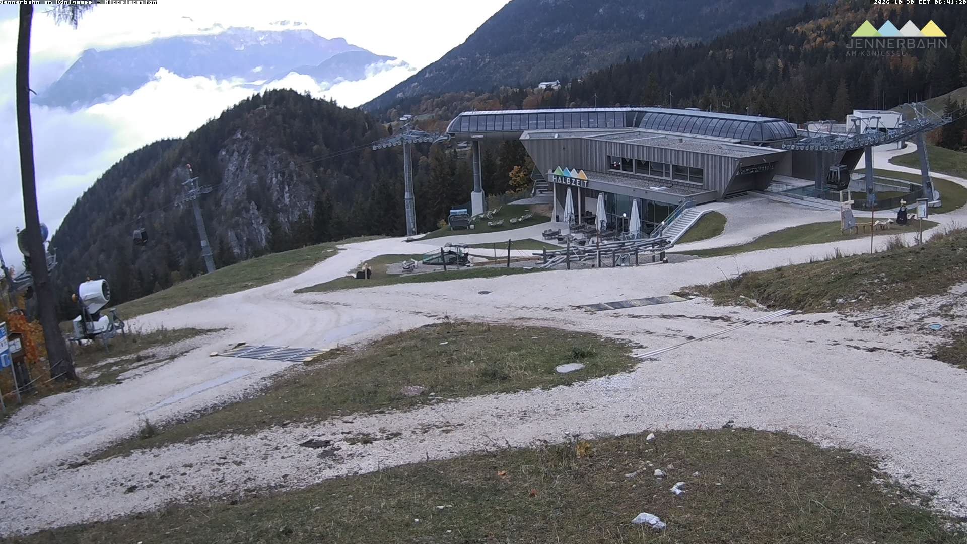Archiv Foto Webcam Königssee: Jennerbahn Mittelstation