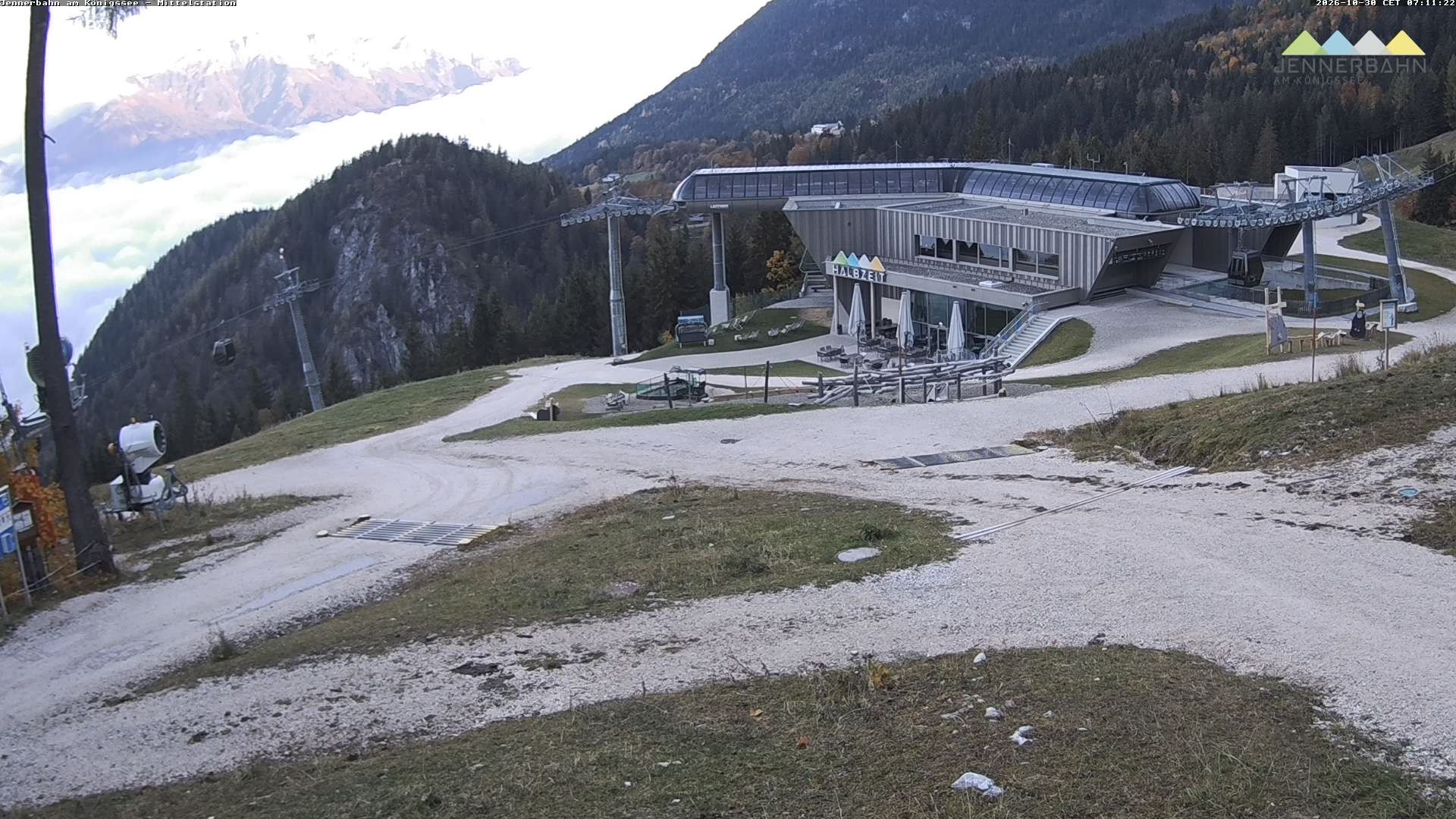 Archiv Foto Webcam Königssee: Jennerbahn Mittelstation