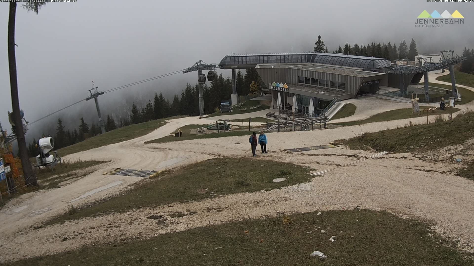 Archiv Foto Webcam Königssee: Jennerbahn Mittelstation
