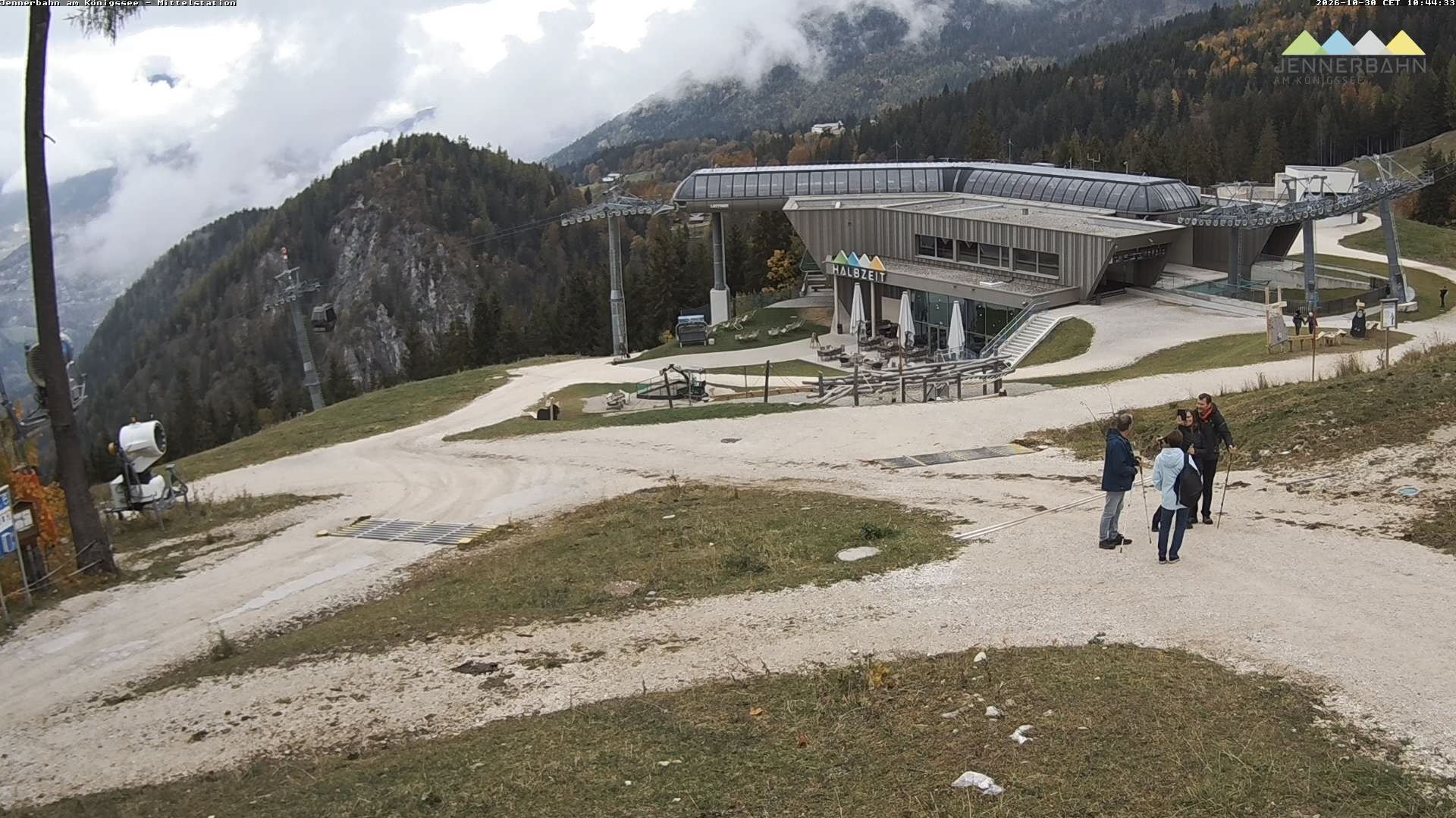 Archiv Foto Webcam Königssee: Jennerbahn Mittelstation