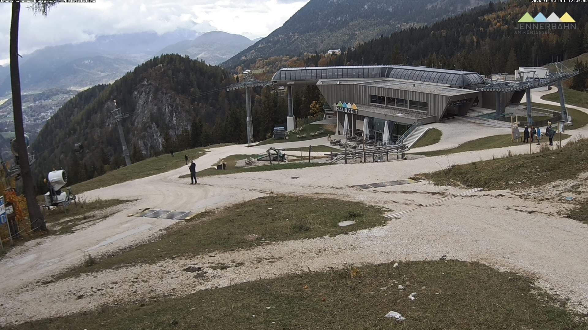 Archiv Foto Webcam Königssee: Jennerbahn Mittelstation