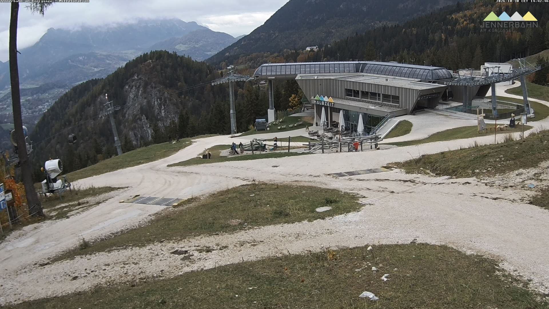 Archiv Foto Webcam Königssee: Jennerbahn Mittelstation