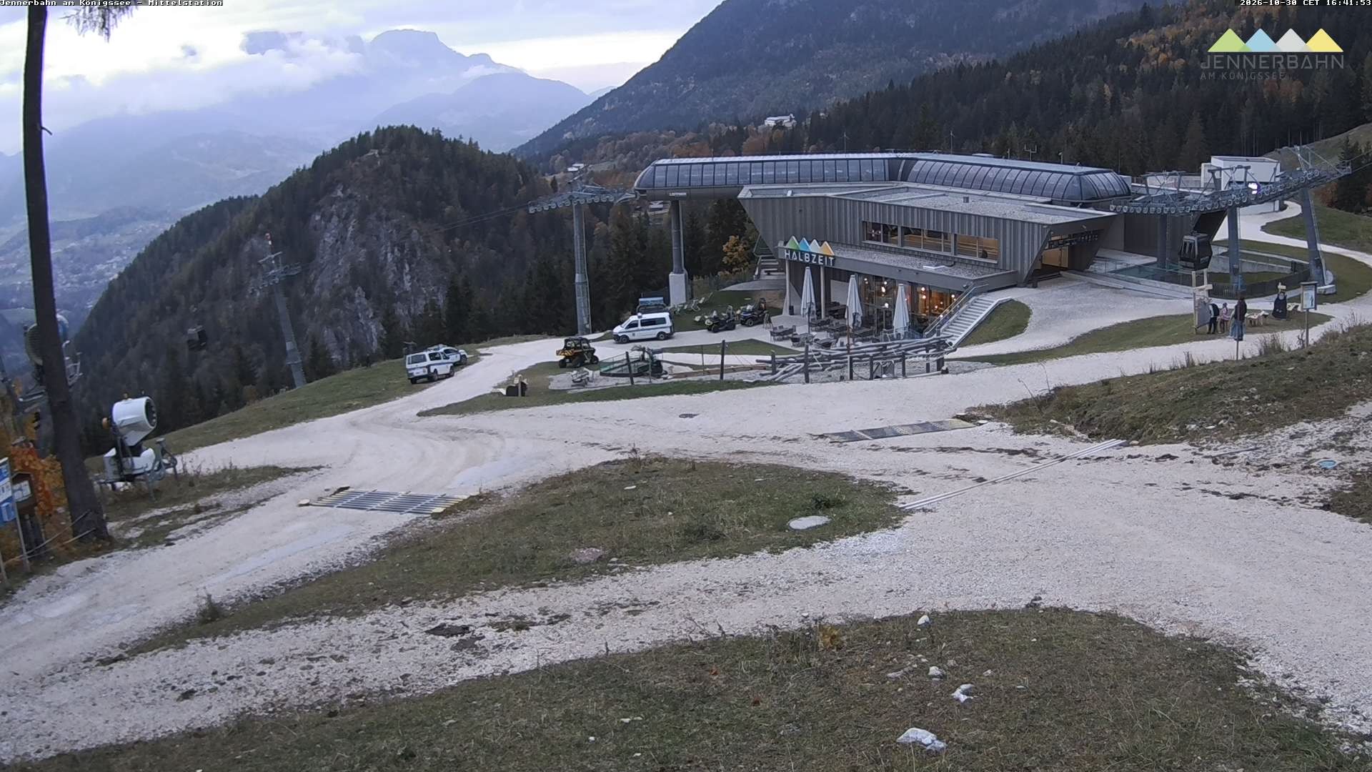 Archiv Foto Webcam Königssee: Jennerbahn Mittelstation