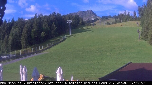 Archived image Webcam St Johann/Tyrol: Mountain restaurant Grander Schupf