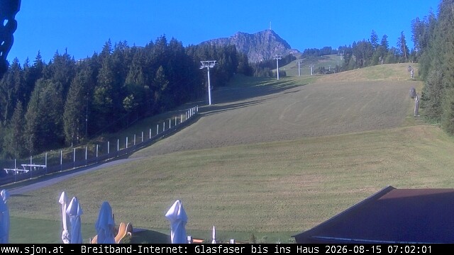 Archived image Webcam St Johann/Tyrol: Mountain restaurant Grander Schupf