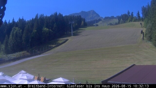 Archived image Webcam St Johann/Tyrol: Mountain restaurant Grander Schupf