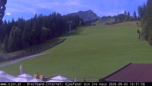 Archived image Webcam St Johann/Tyrol: Mountain restaurant Grander Schupf
