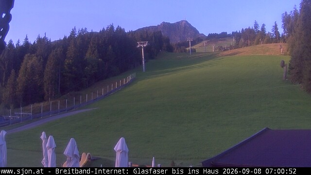 Archived image Webcam St Johann/Tyrol: Mountain restaurant Grander Schupf