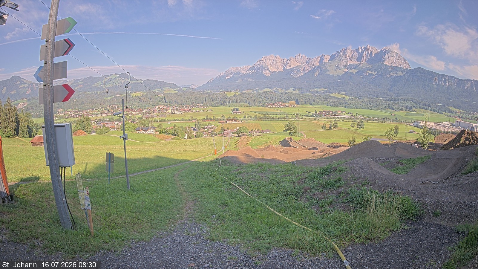 Archiv Foto Webcam Oberndorf in Tirol: Bikepark Tauwiesenlift