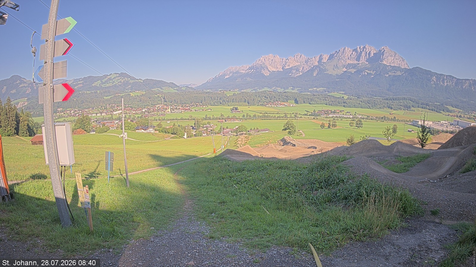 Archiv Foto Webcam Oberndorf in Tirol: Bikepark Tauwiesenlift