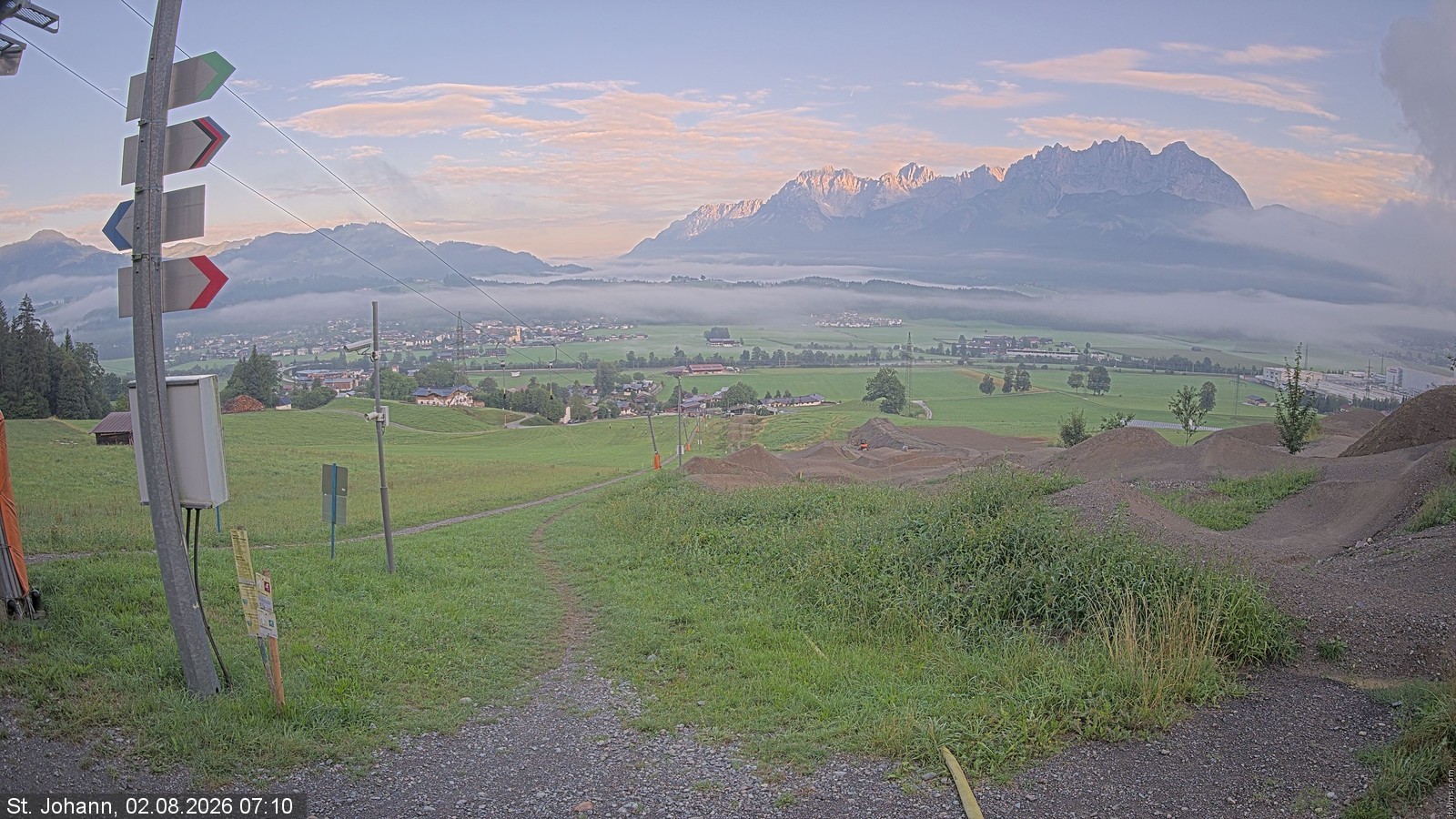 Archiv Foto Webcam Oberndorf in Tirol: Bikepark Tauwiesenlift