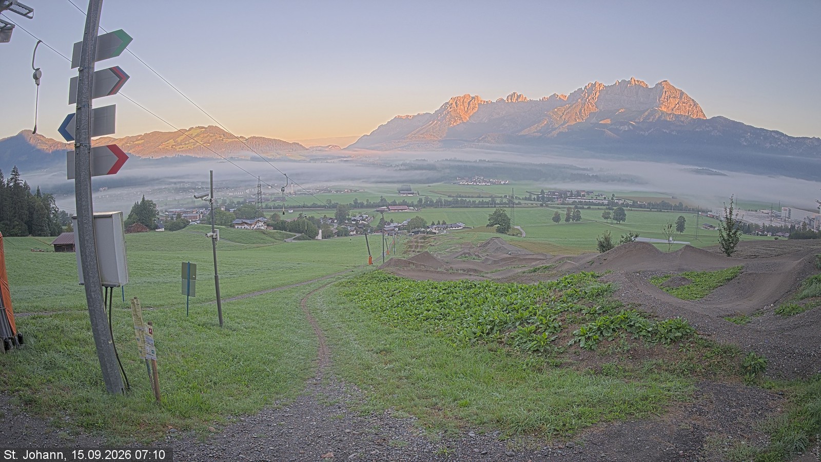 Archiv Foto Webcam Oberndorf in Tirol: Bikepark Tauwiesenlift
