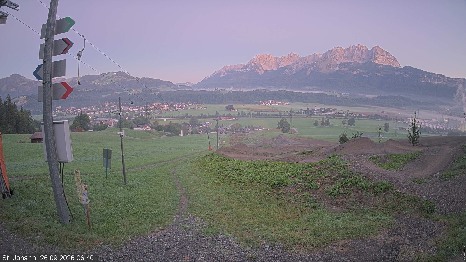 Archiv Foto Webcam Oberndorf in Tirol: Bikepark Tauwiesenlift
