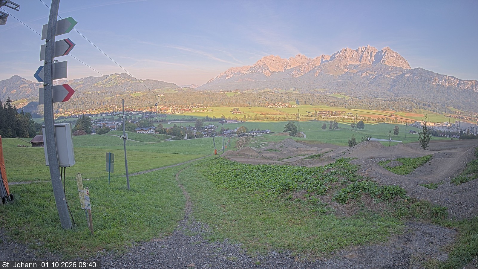 Archiv Foto Webcam Oberndorf in Tirol: Bikepark Tauwiesenlift