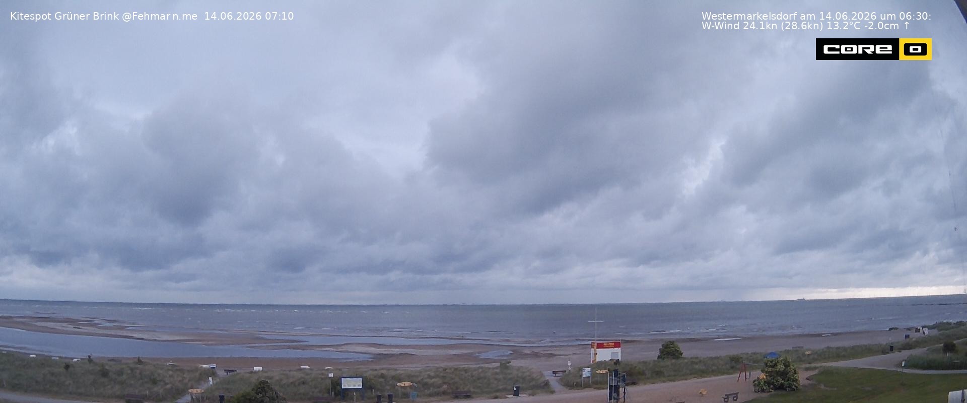 Archiv Foto Webcam Fehmarn: Naturstrand Grüner Brink