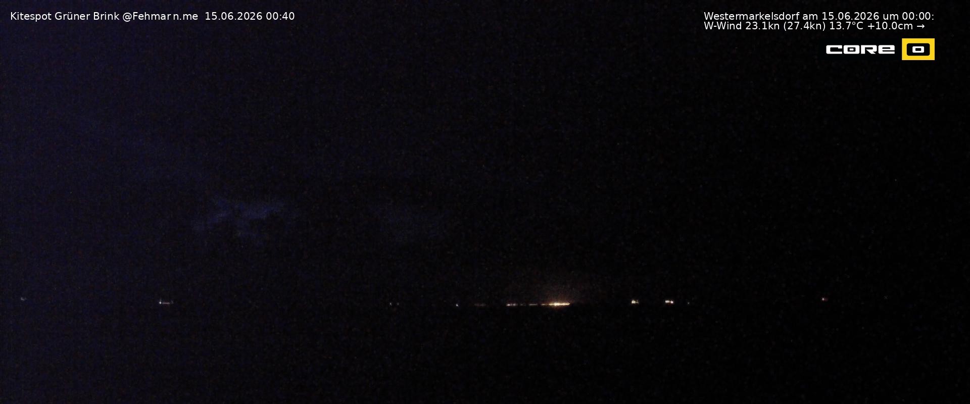 Archived image Webcam Fehmarn - Kitespot and Beach Grüner Brink