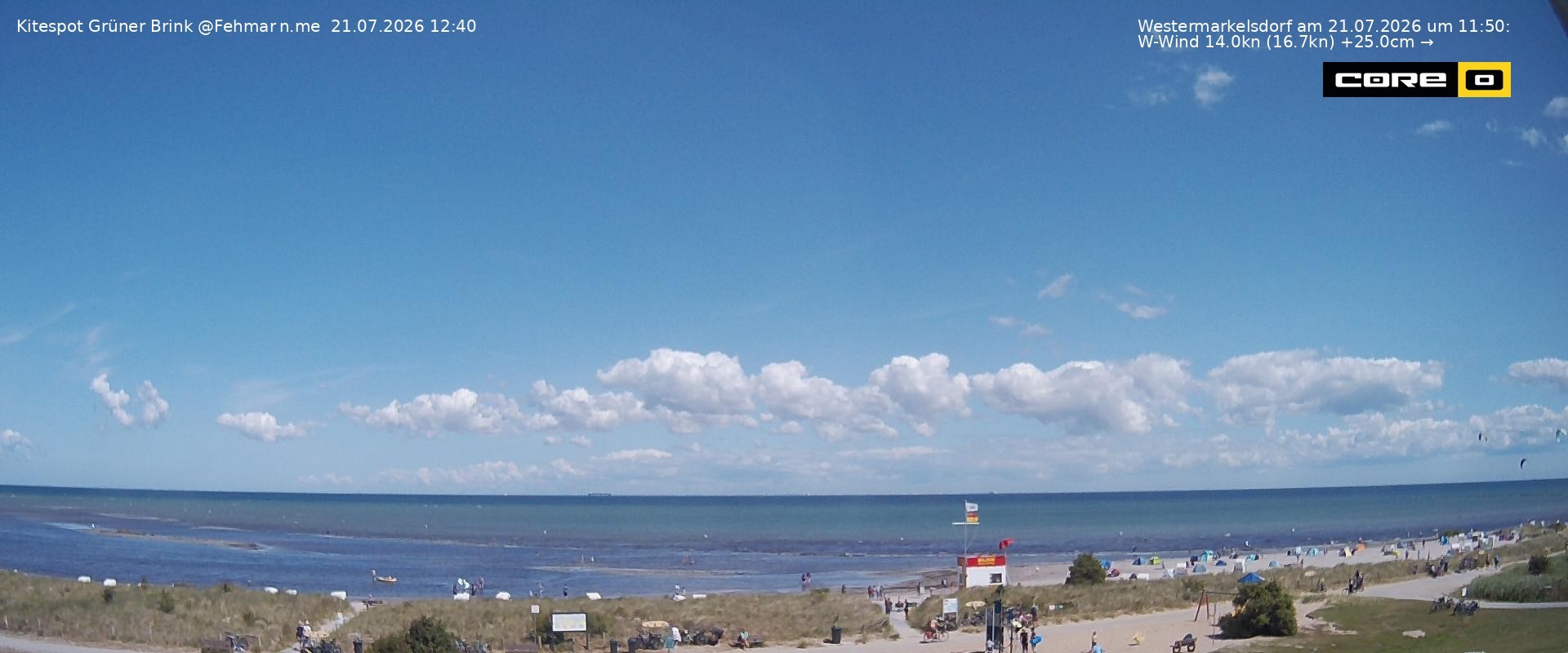 Archiv Foto Webcam Fehmarn: Naturstrand Grüner Brink