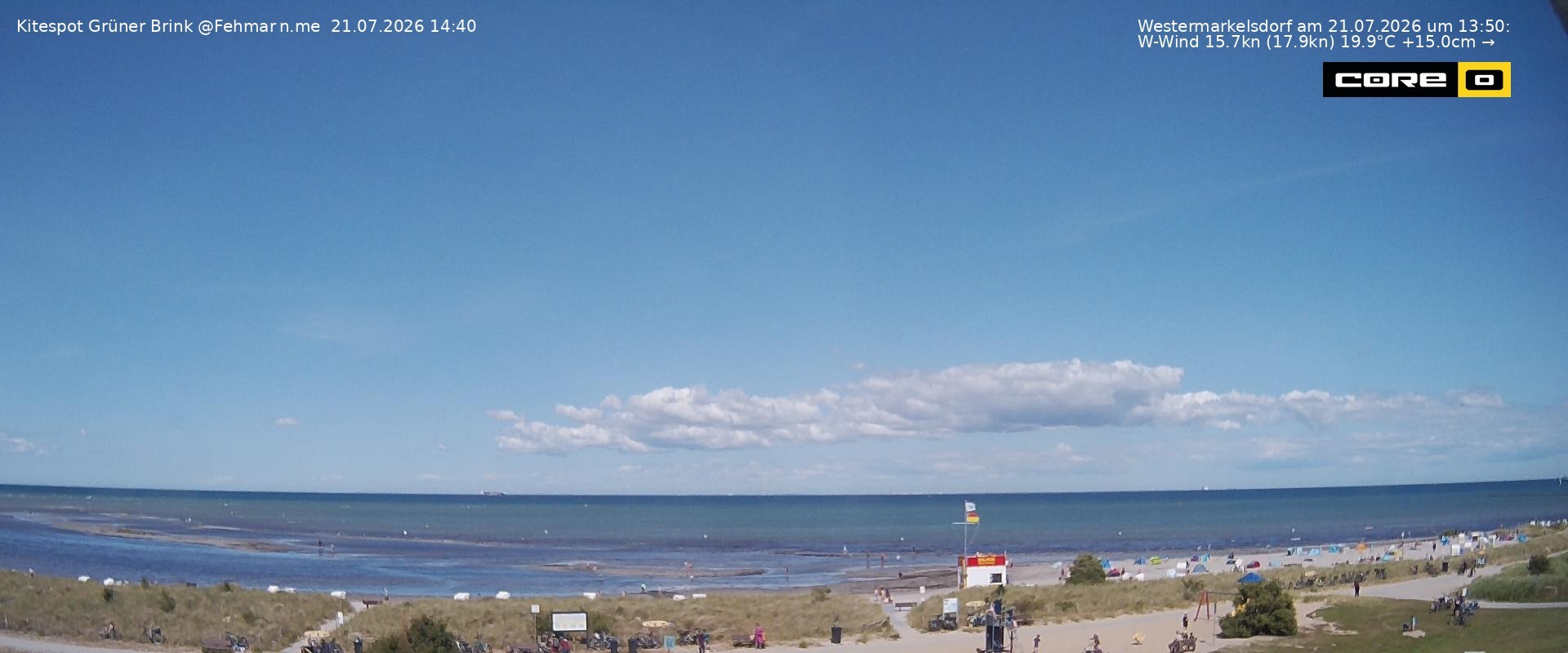 Archiv Foto Webcam Fehmarn: Naturstrand Grüner Brink