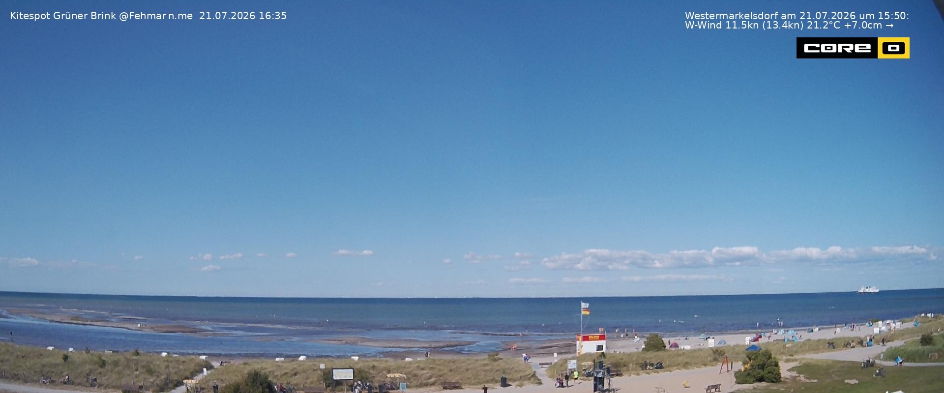 Archiv Foto Webcam Fehmarn: Naturstrand Grüner Brink