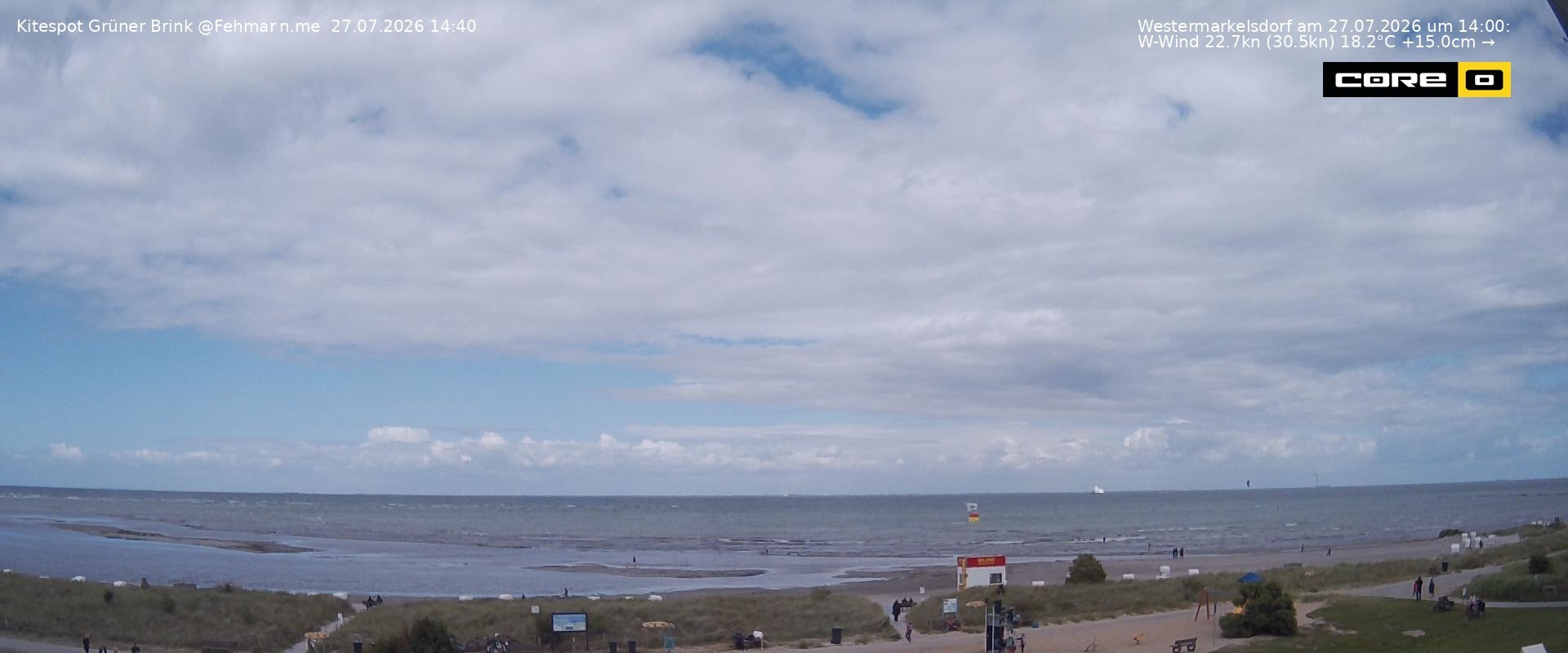 Archiv Foto Webcam Fehmarn: Naturstrand Grüner Brink