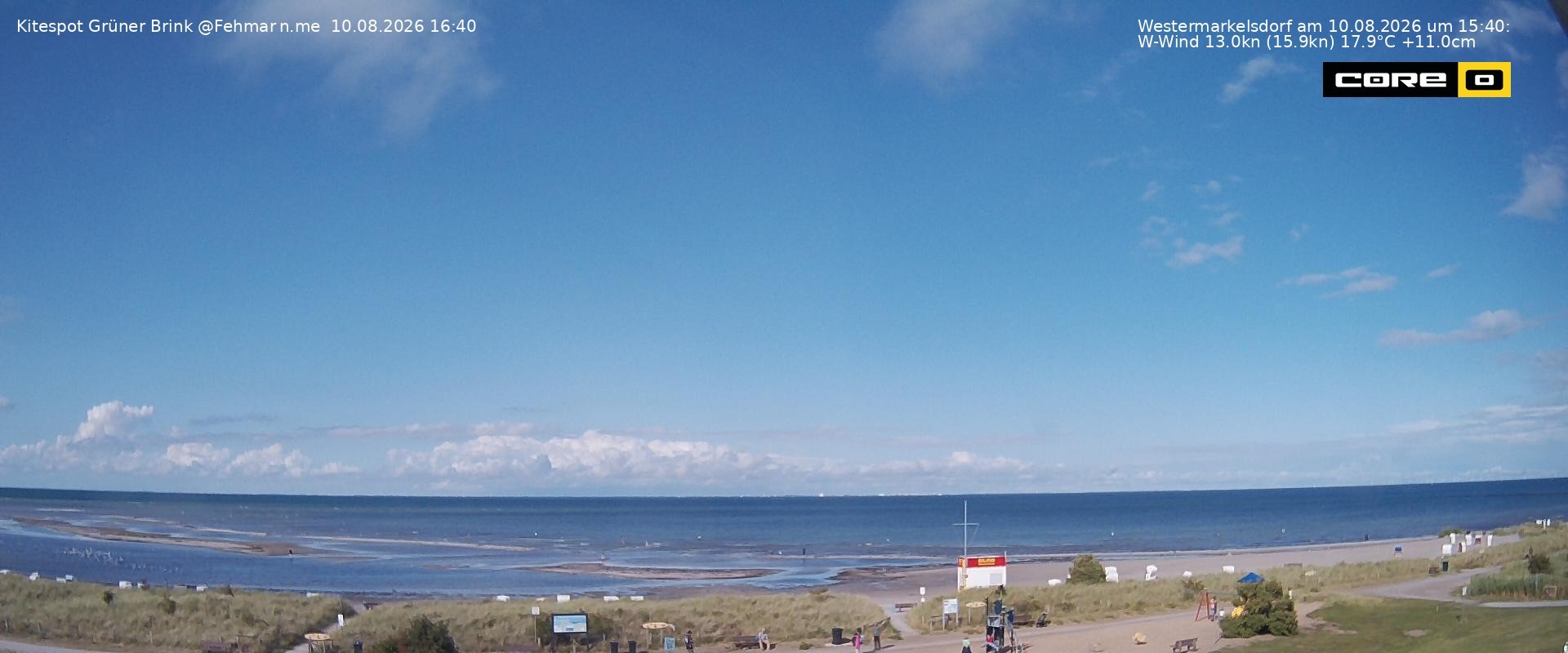 Archiv Foto Webcam Fehmarn: Naturstrand Grüner Brink