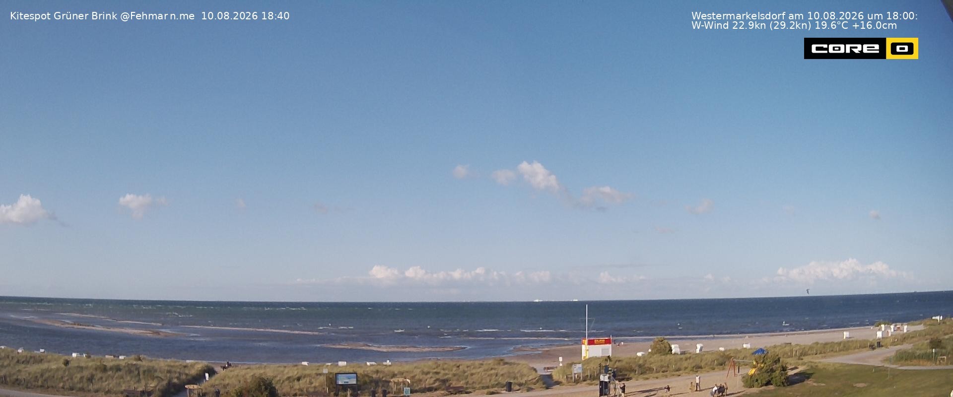 Archiv Foto Webcam Fehmarn: Naturstrand Grüner Brink