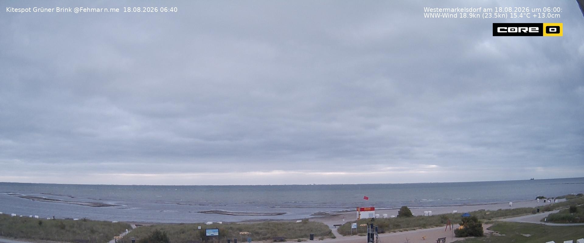 Archiv Foto Webcam Fehmarn: Naturstrand Grüner Brink