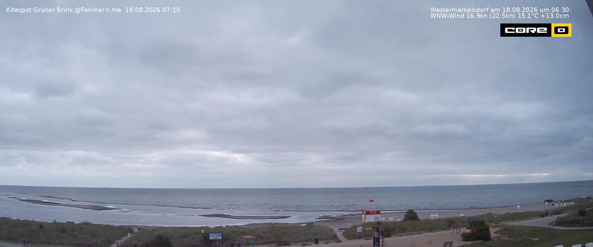 Archiv Foto Webcam Fehmarn: Naturstrand Grüner Brink