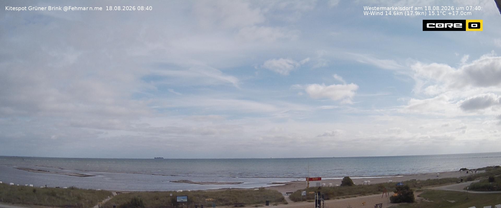 Archiv Foto Webcam Fehmarn: Naturstrand Grüner Brink