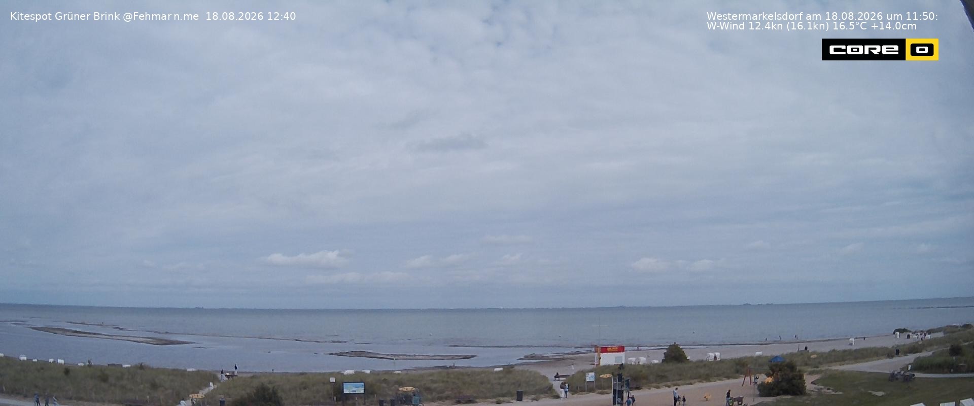 Archiv Foto Webcam Fehmarn: Naturstrand Grüner Brink