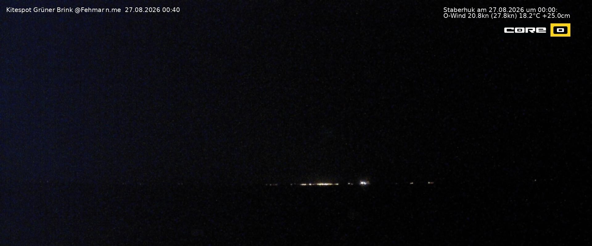 Archived image Webcam Fehmarn - Kitespot and Beach Grüner Brink