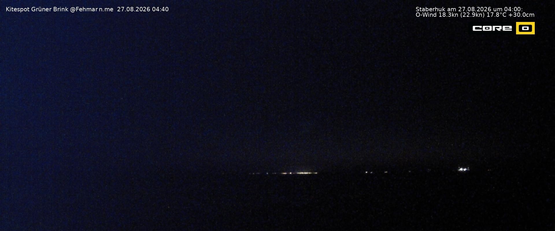 Archived image Webcam Fehmarn - Kitespot and Beach Grüner Brink