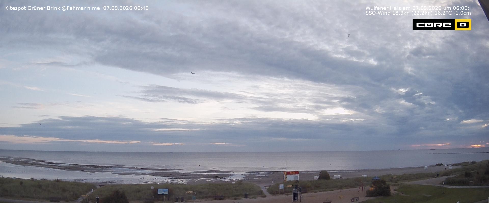 Archiv Foto Webcam Fehmarn: Naturstrand Grüner Brink