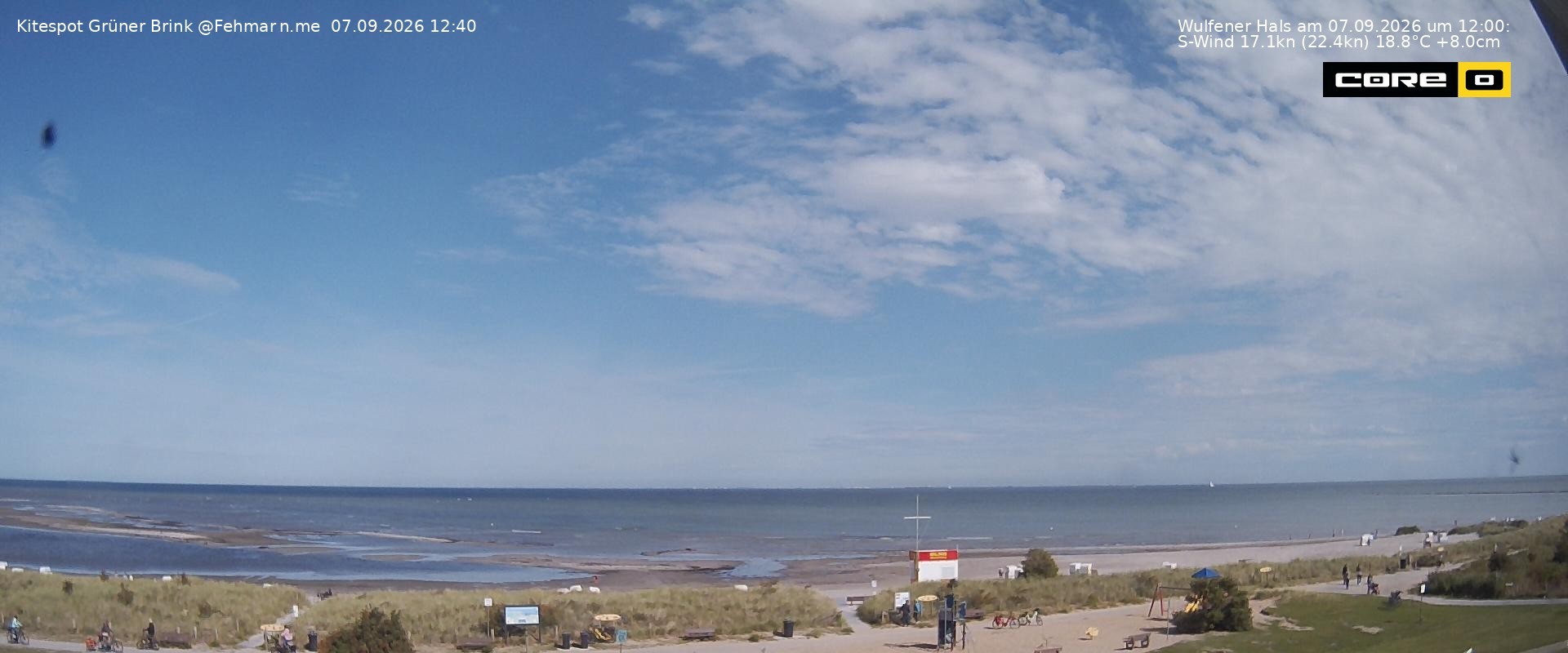Archiv Foto Webcam Fehmarn: Naturstrand Grüner Brink