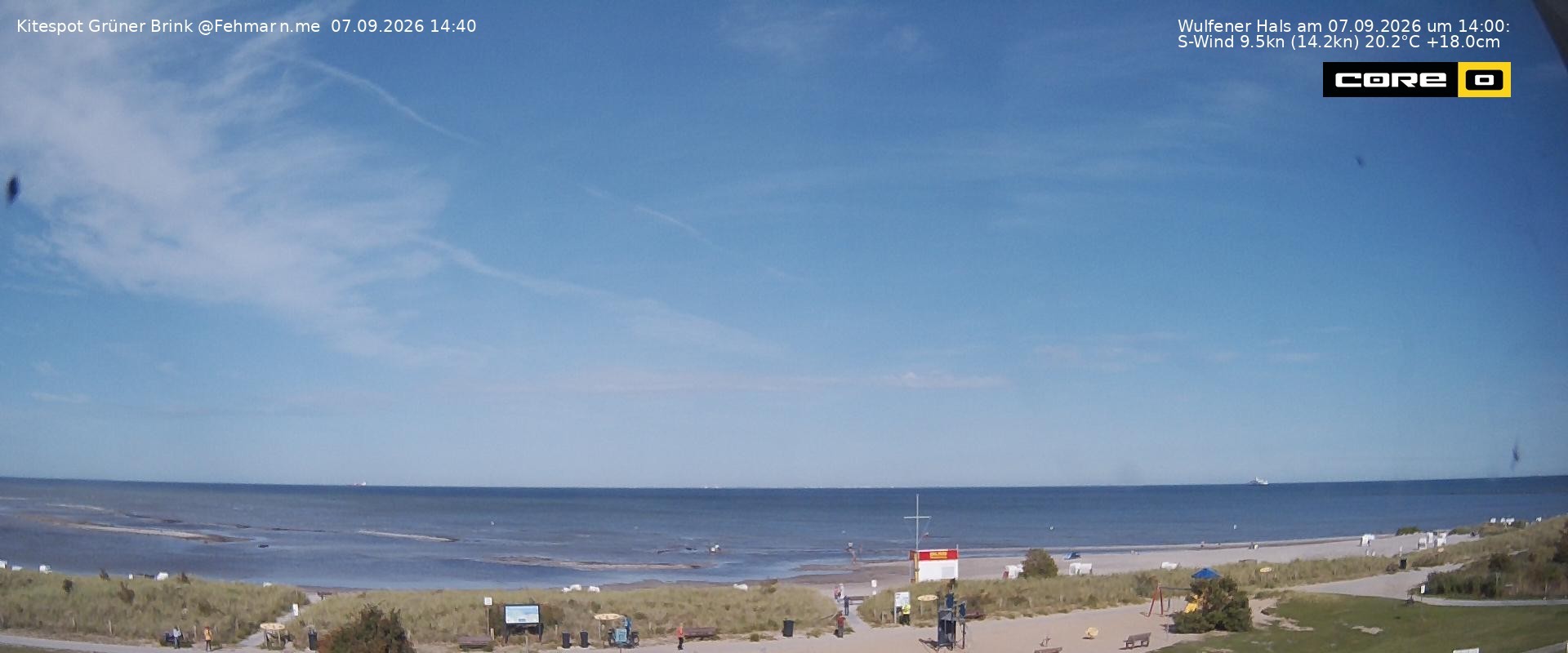 Archiv Foto Webcam Fehmarn: Naturstrand Grüner Brink