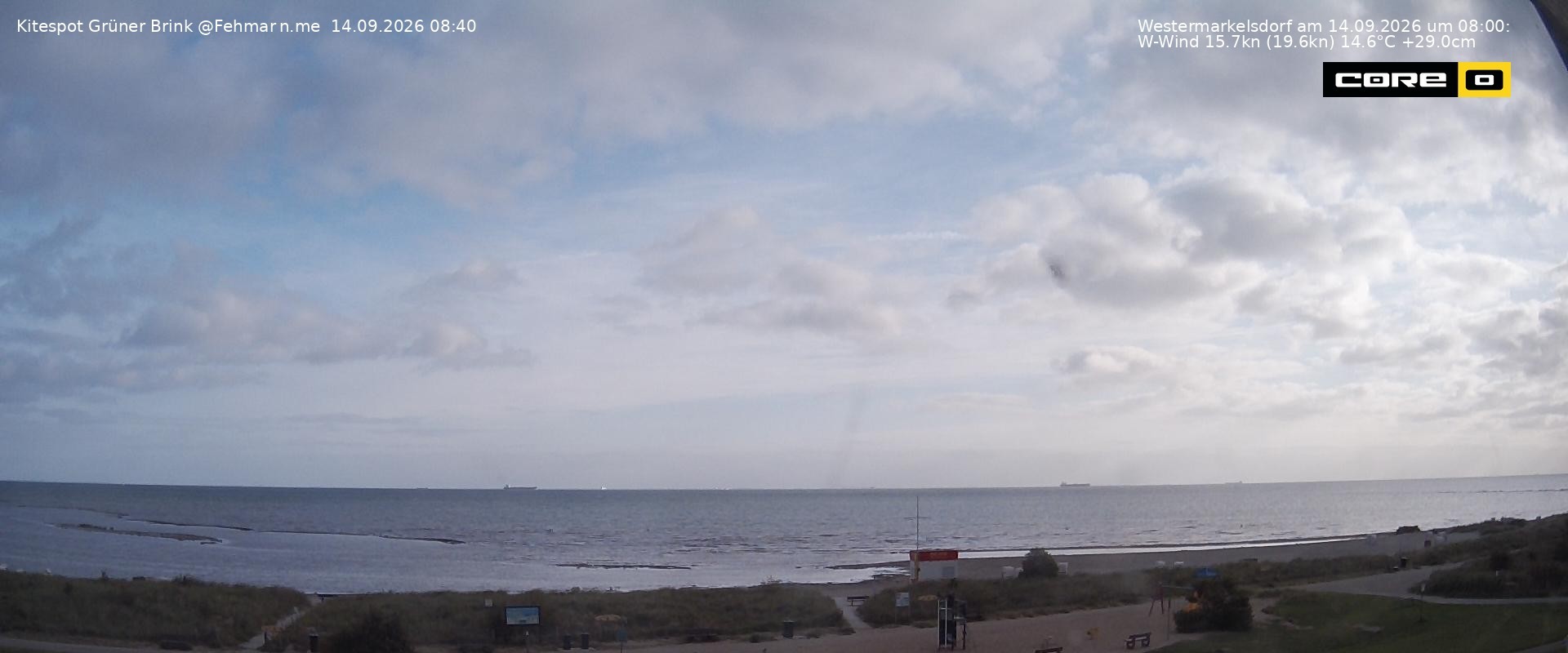Archiv Foto Webcam Fehmarn: Naturstrand Grüner Brink