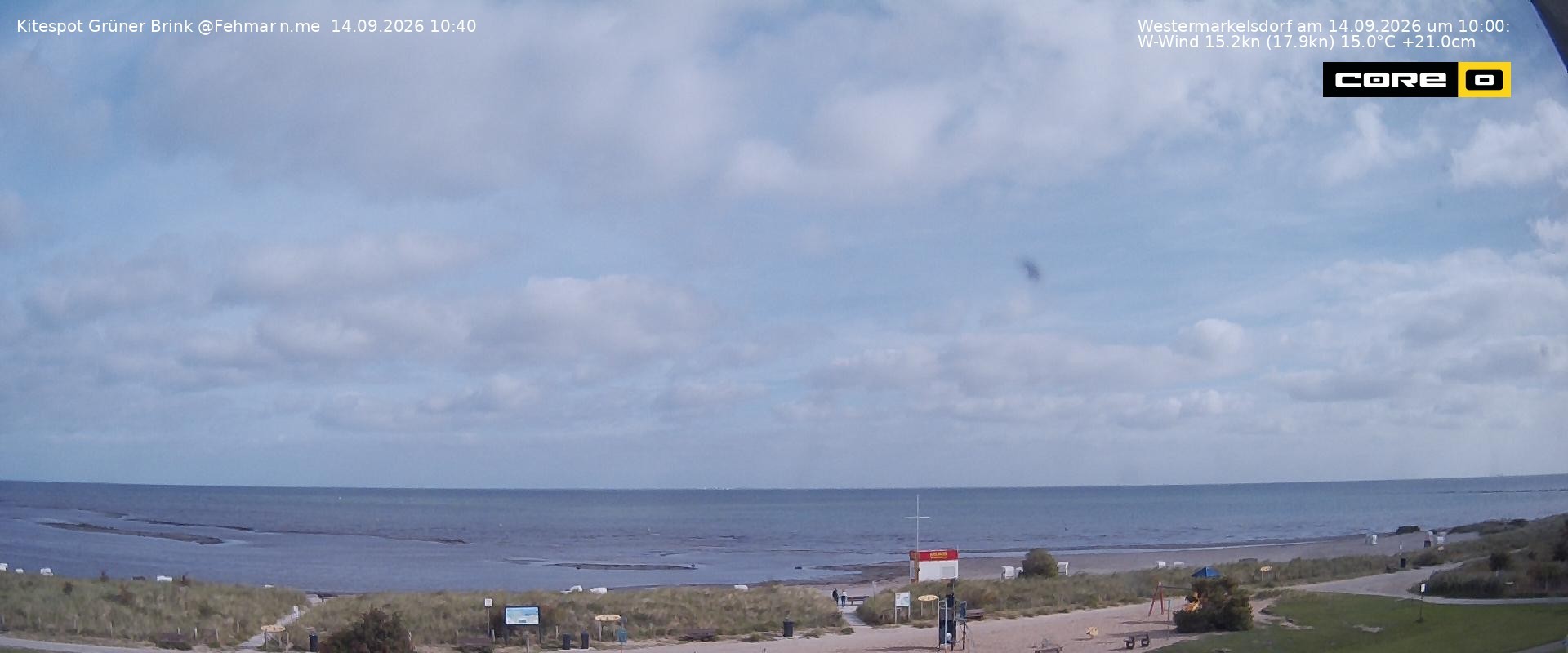 Archiv Foto Webcam Fehmarn: Naturstrand Grüner Brink