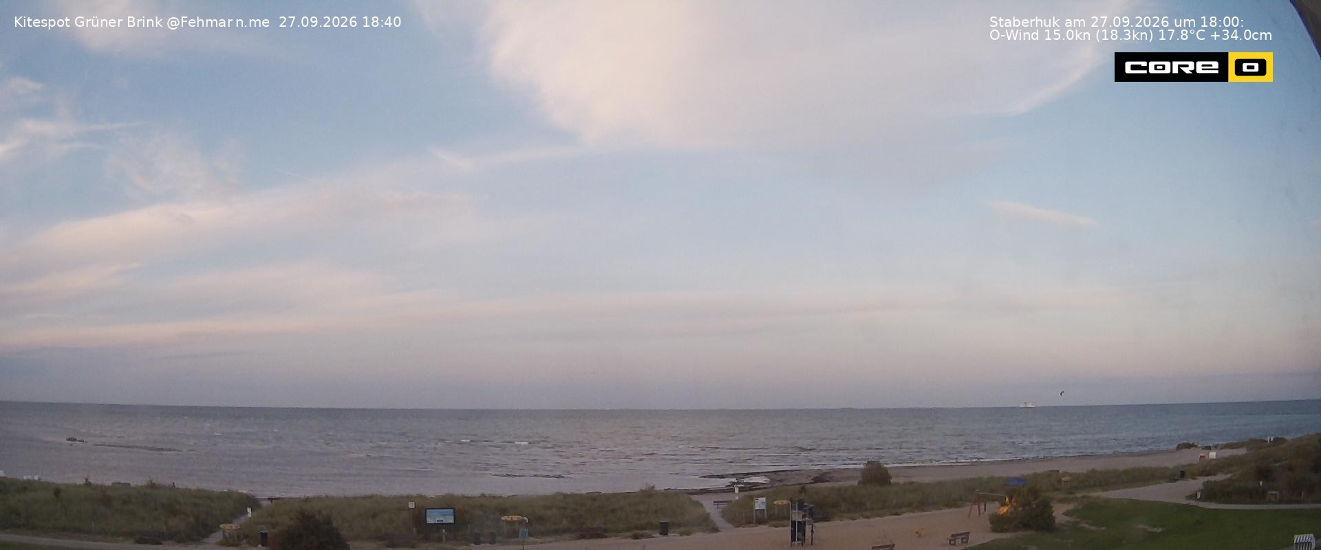 Archiv Foto Webcam Fehmarn: Naturstrand Grüner Brink