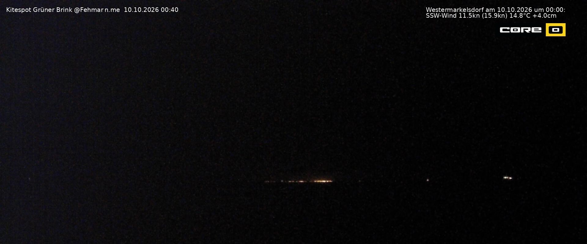Archived image Webcam Fehmarn - Kitespot and Beach Grüner Brink